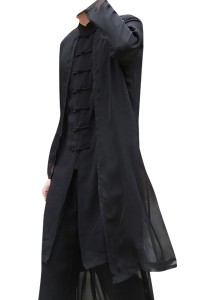 Online Custom fashion youth Kungfu shirt Han suit men's Chinese Style Men's costume ancient style ancient costume long shirt Chinese style robe linen suit Kungfu SHIRT CREW drama suit  SKF006 detail view-2